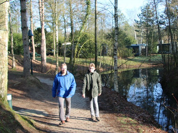 Wandelen door het vakantiepark
