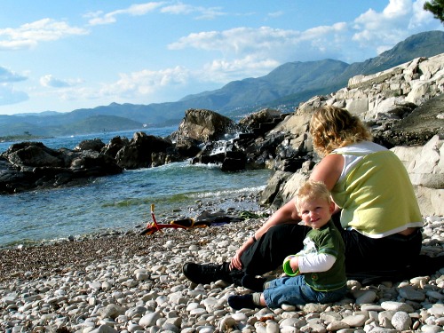 Relaxed op een kiezelstrandje bij Cavtat