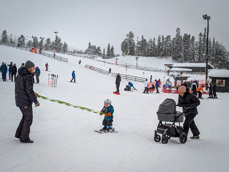 Op de kinderpistes van Lindvallen kan iedereen terecht