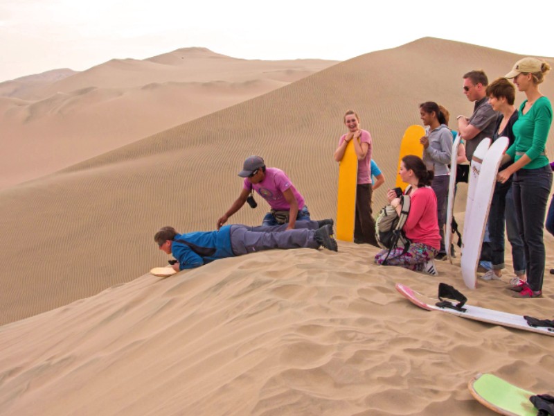 sandboarden in Peru