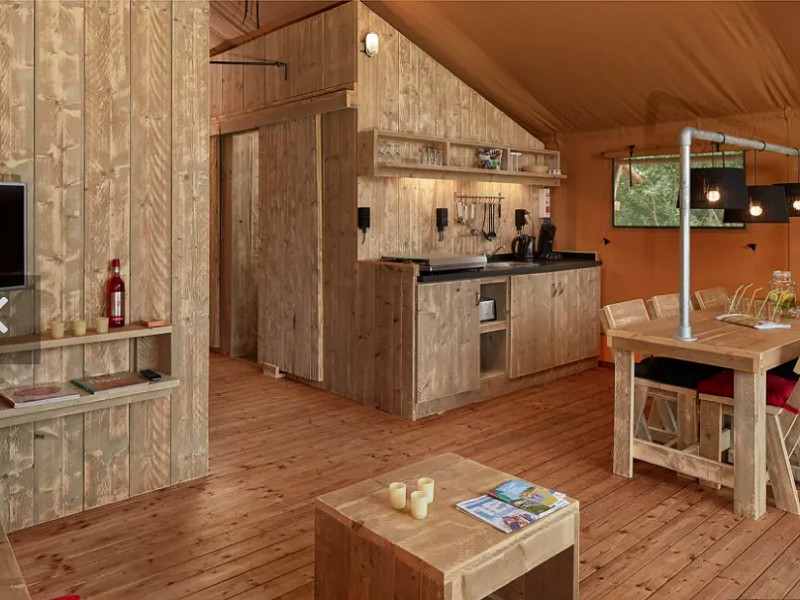 Interieur van de Safari lodge
