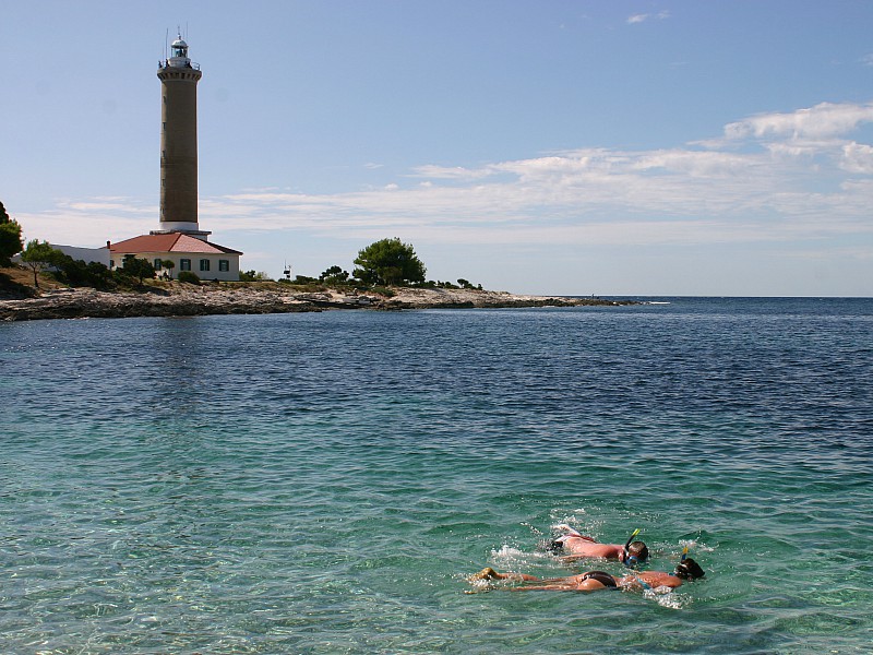 Snorkelen is slechts één van de vele sportieve activiteiten in Istrië