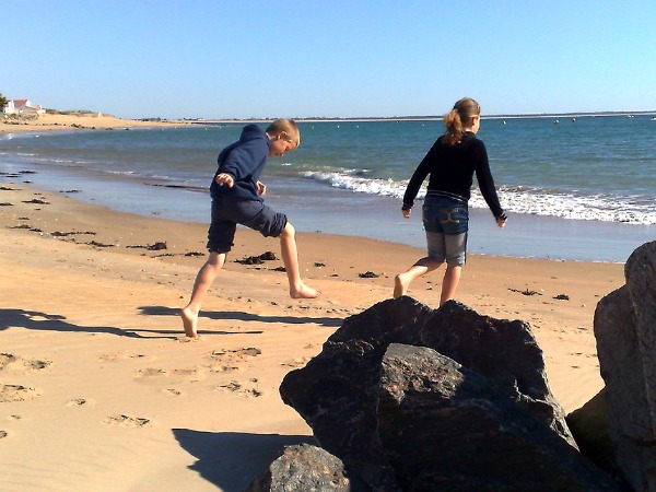 Kinderen op het strand van La Tranche sur Mer