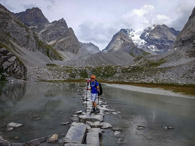 In het midden van Lac de la Vanoise