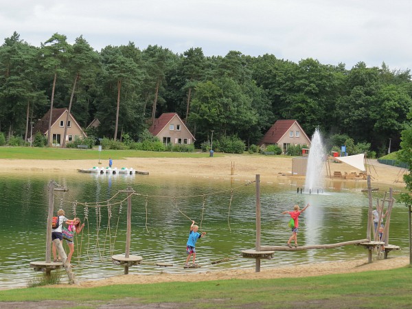 low rope parcours bij het meer