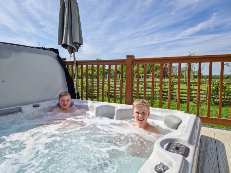 Onze hottub op Landal Rockingham Forest
