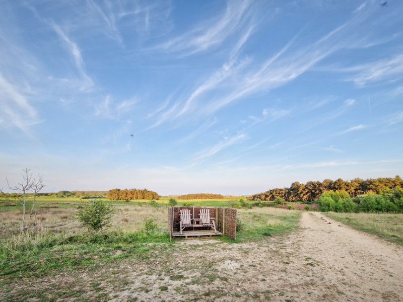Sterrenkijk plekje vlak bij onze lodge op Landal Rockingham Forest
