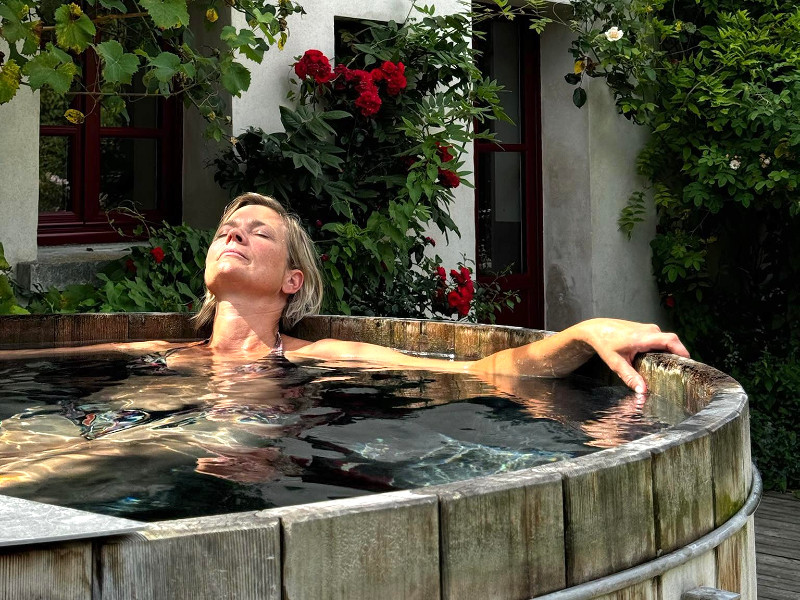 Heerlijk ontspannen in de hottub