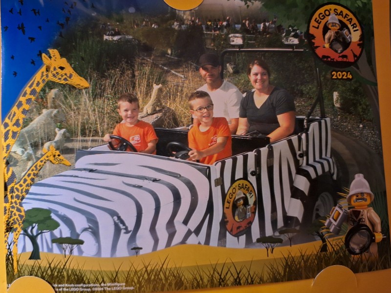 Deze leuke foto werd gemaakt bij de LEGO® Safari