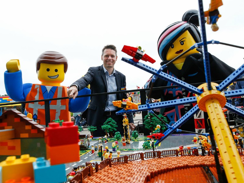 Een Lego maquette van het nieuwe Lego Movie World