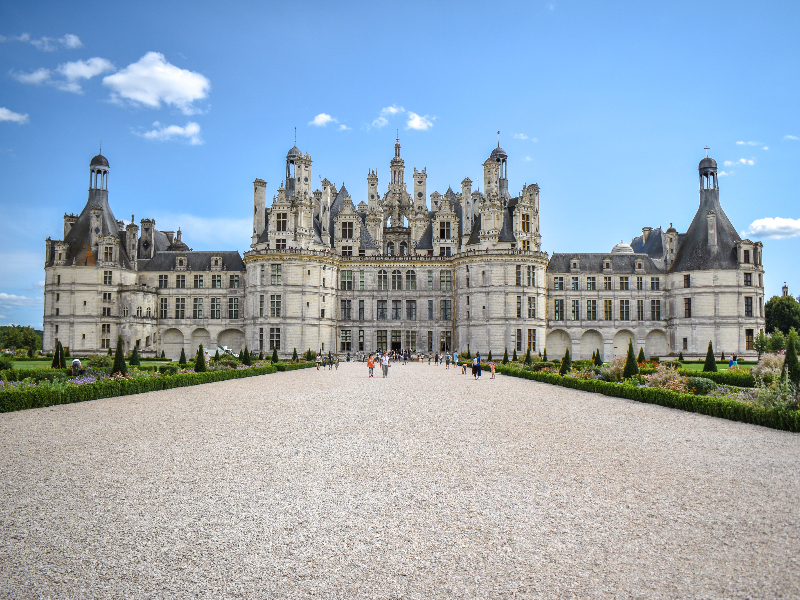 Het mooie Chateau Chambord in de Loire in Frankrijk