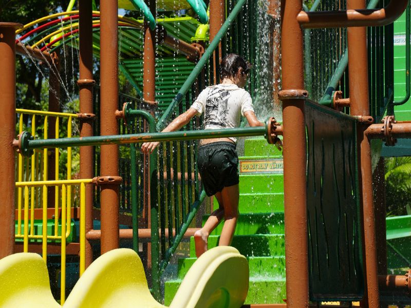 Waterpret in het waterpark van Sunway Lost World of Tambun in Maleisië