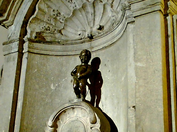 Manneke Pis in het centrum van Brussel