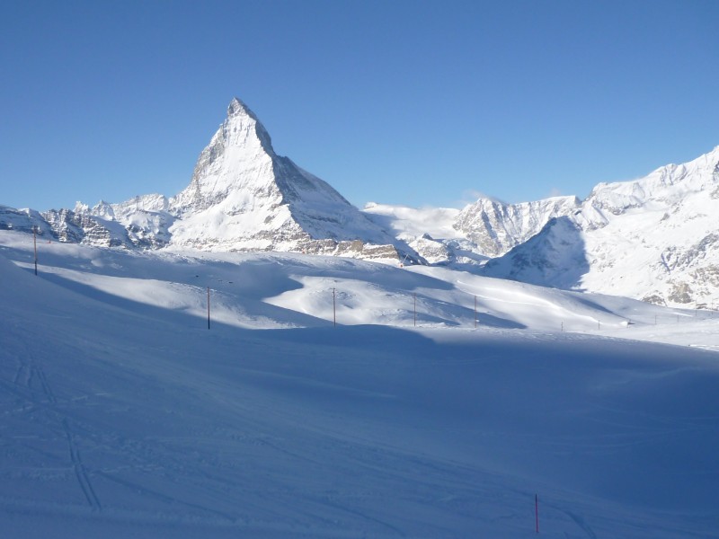 De matterhorn in het Zwitserse Zermatt