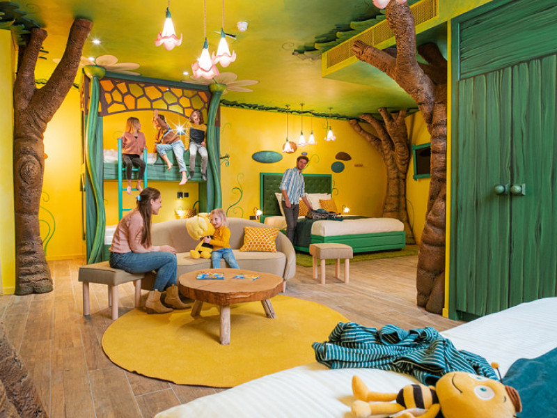 De luxe en kindvriendelijke Maya de Bij suite in Hotel Plopsa, Plopsaland
