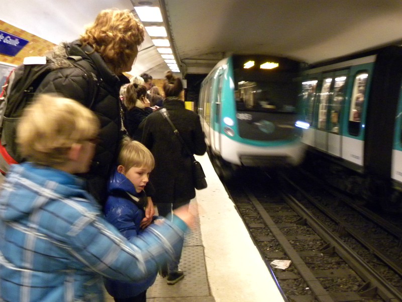 De metro is altijd leuk!