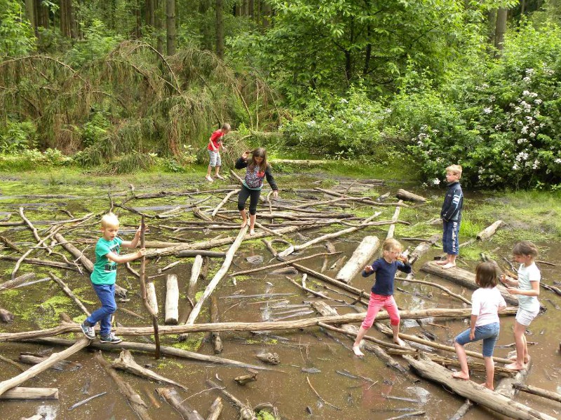 En heerlijk spelen in het moeras