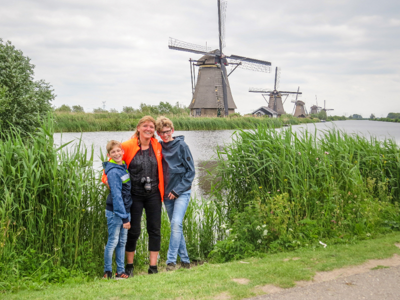 Uitstapje naar Kinderdijk, in totaal zo'n 35 autominuten verwijderd van het vakantiepark