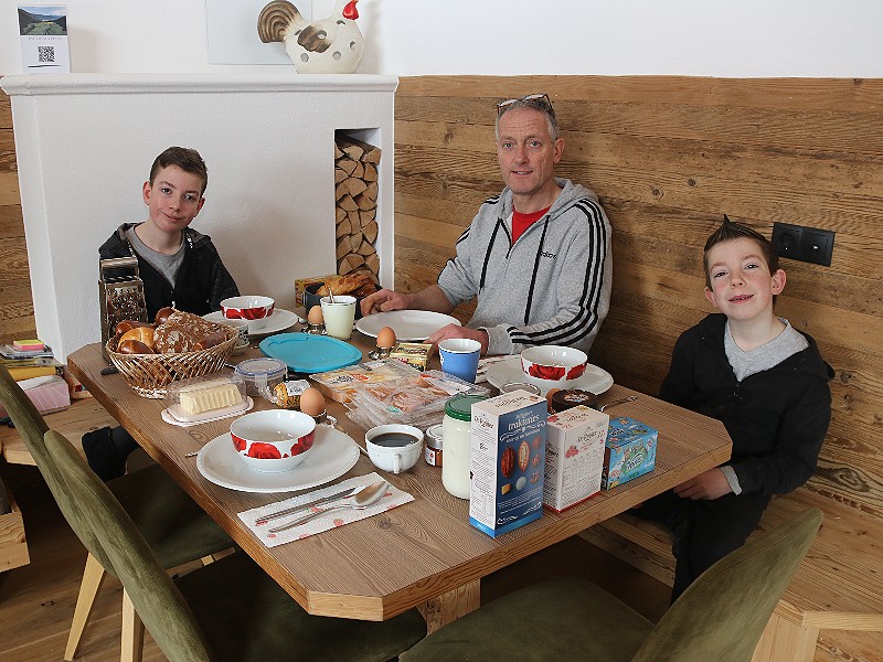 Ontbijt in onze mooie vakantiewoning