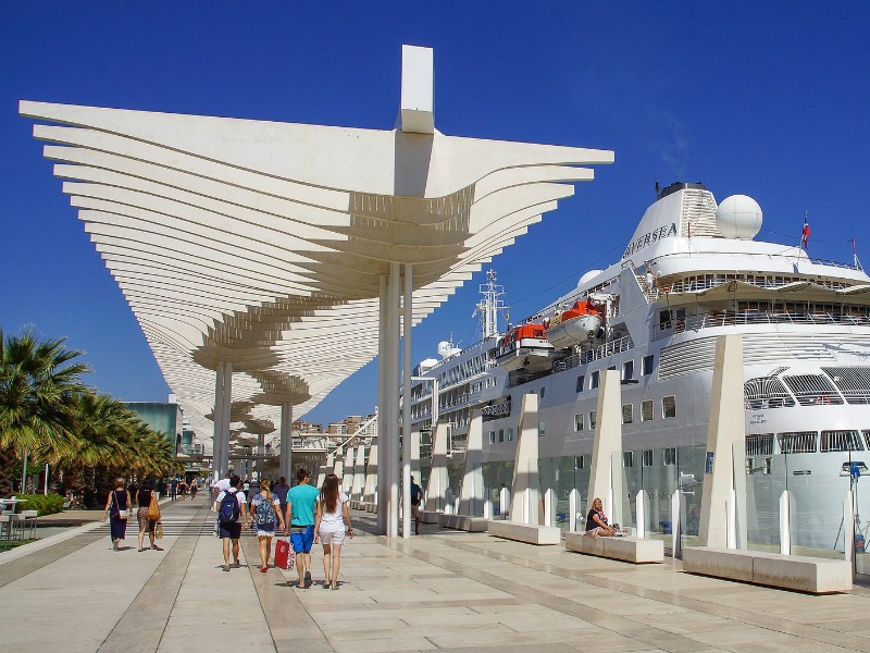 Muelo Uno in de haven van Malaga