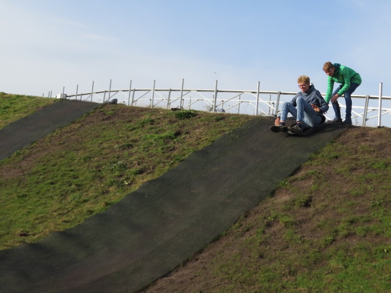 Sleetje rijden bij Naturkraft, best steil!