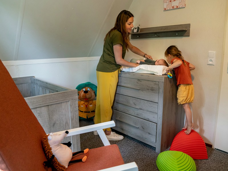 Kinderkamer in de babybungalows bij Landal