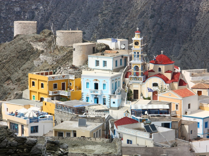 Het bergdorp Olympos op Karpathos