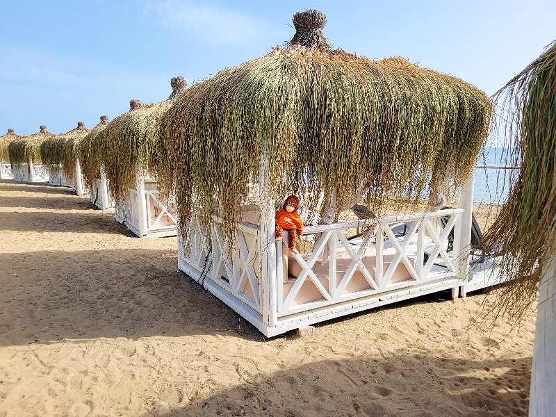 De cabana's van Hotel Paloma Perissia