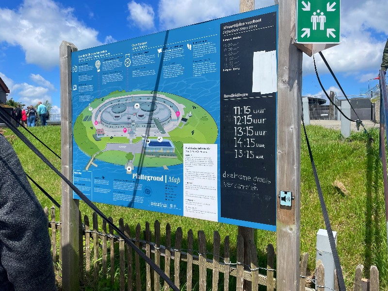 Overzichtsbord van het Forteiland Pampus