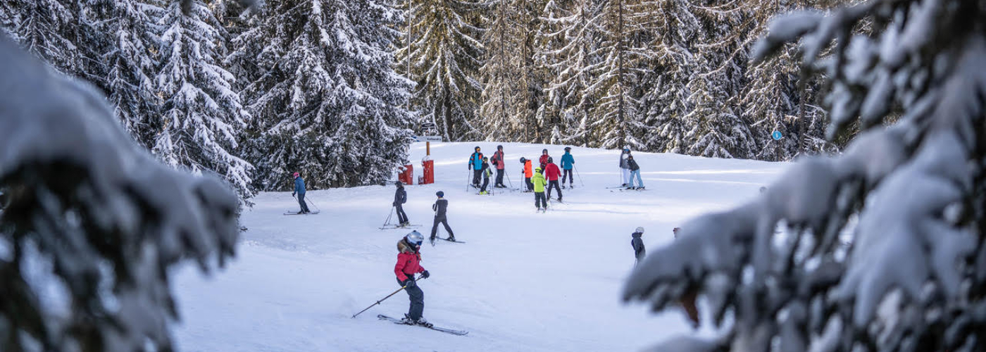 Skien in Paradiski, Frankrijk, met de kinderen