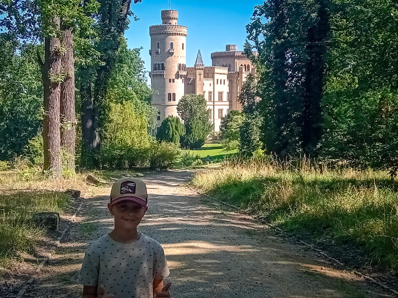 We spotten het kasteel in Park Babelsberg