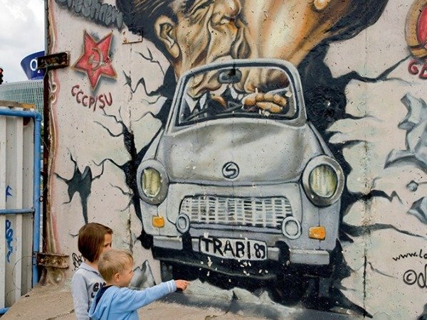 Graffiti op de muur in Berlijn