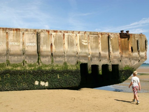 Invasiestrand in Normandië