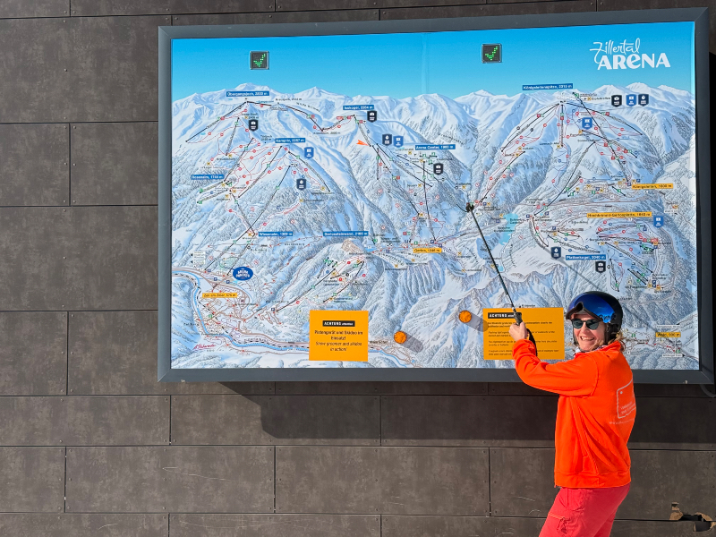 Eigenlijk kan je niet verdwalen in het skigebied van de Zillertal Arena.