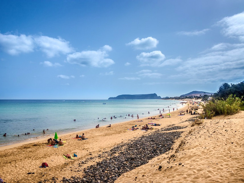 Het strand van Porto Santo