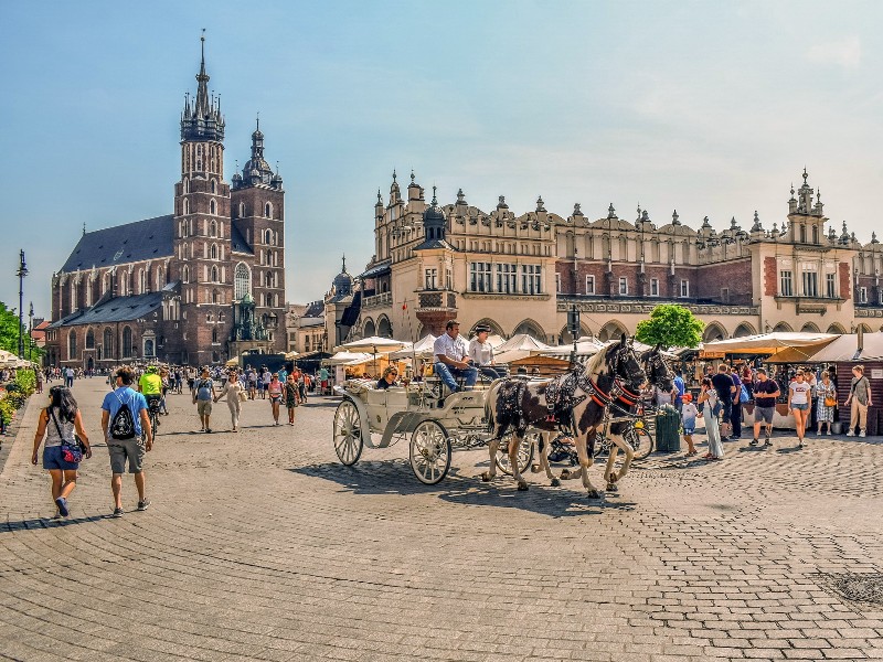 Een zonnige dag in Krakau