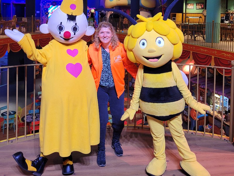 Maya, Bumba en Sabine bij Plopsa Station Antwerp