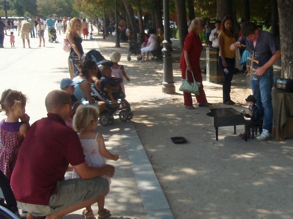 Poppenspeler in het Retiro park