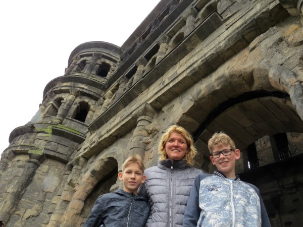 Hier waren we bij de Porta Nigra in Trier