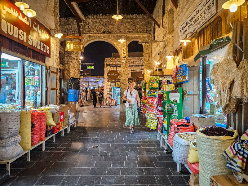 Sabine in Souq Waqif in Qatar