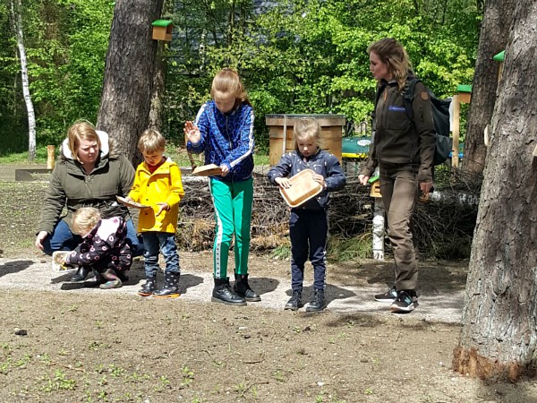 Kinderen zaaien wilde bloemen
