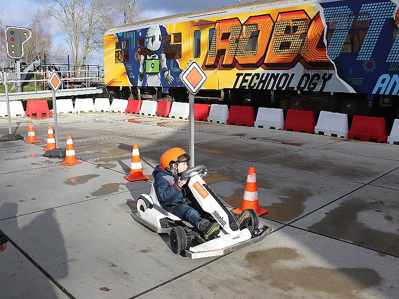 Racen met de go-karts