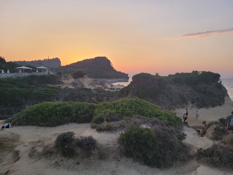 Zonsondergang in Sidari Zonsondergang in Sidari