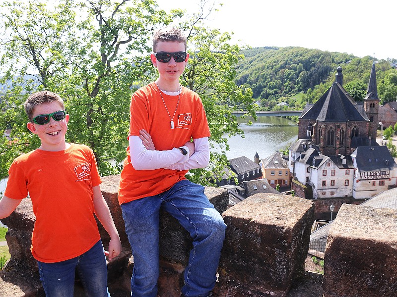 Op de toren van de oude burcht