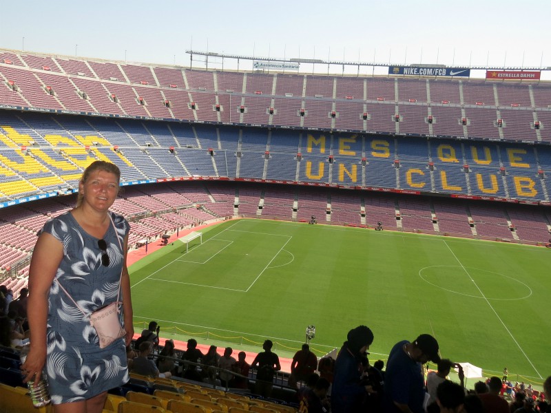 Ook ik moet even poseren in Camp Nou