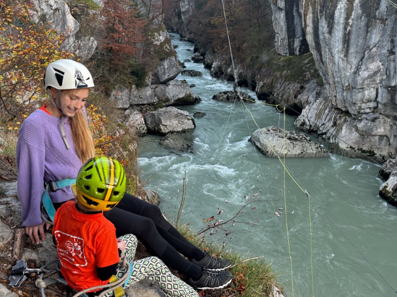 De kinderen van Marieke in de Salzachklamm