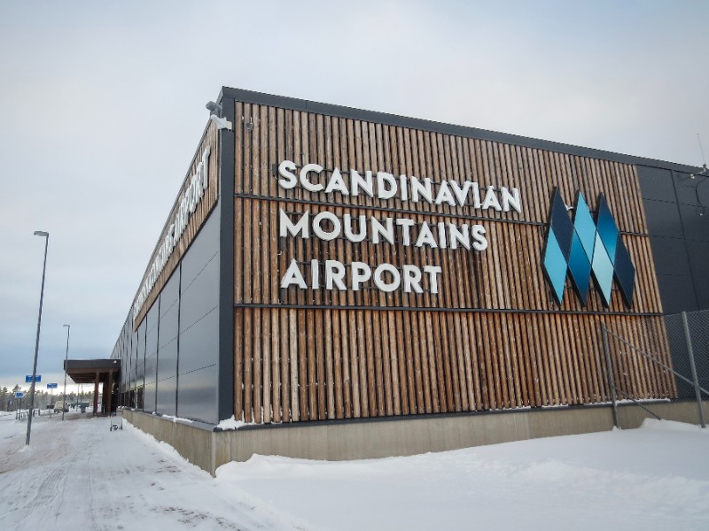 Het vliegveld Scandanavian Mountains Airport
