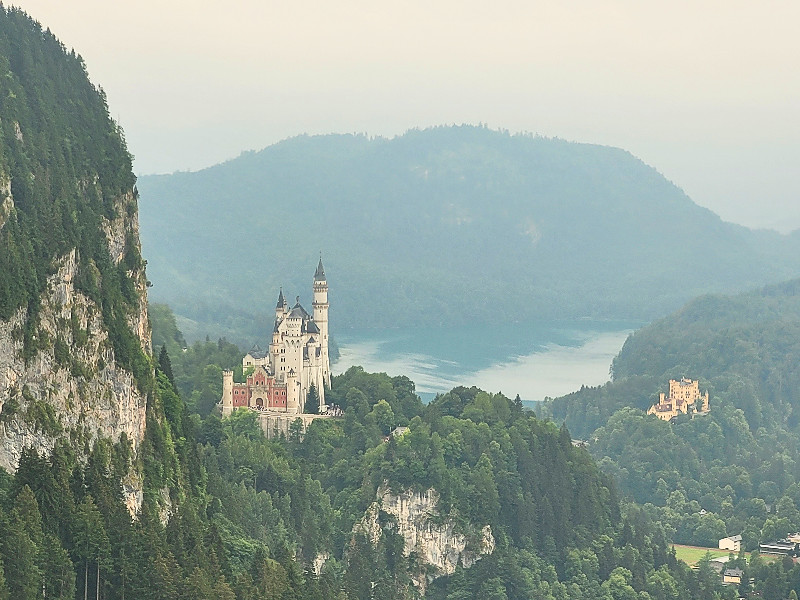Schloss Neuschwanstein en Hohenschwangau vanuit de kabelbaan