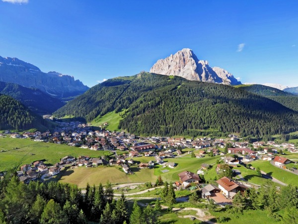 Het dorpje Selva in Val Gardena