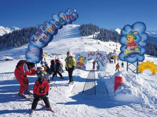 Kinderpiste in Serfaus Oostenrijk